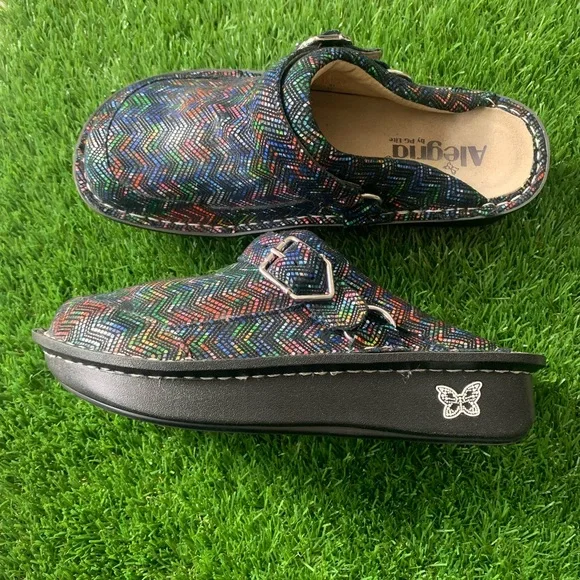Alegria Seville Ric Rack Rainbow Clog 37 - Picture 3 of 8